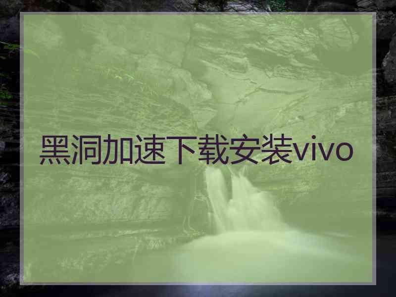 黑洞加速下载安装vivo
