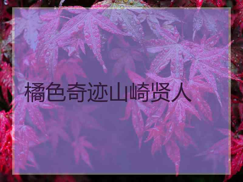橘色奇迹山崎贤人