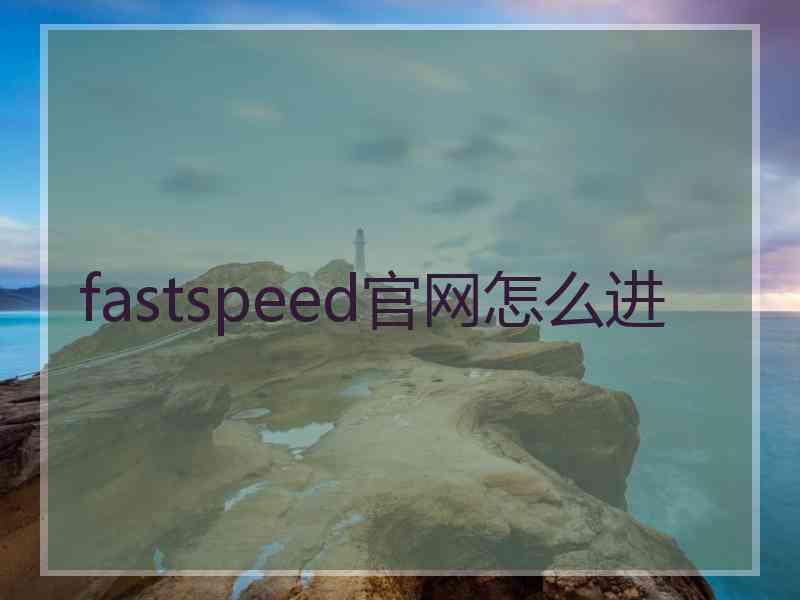 fastspeed官网怎么进