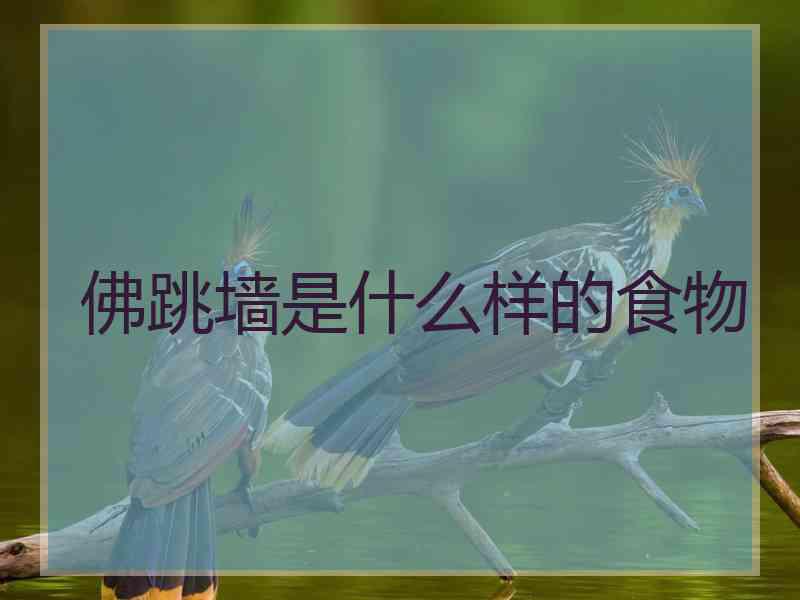佛跳墙是什么样的食物