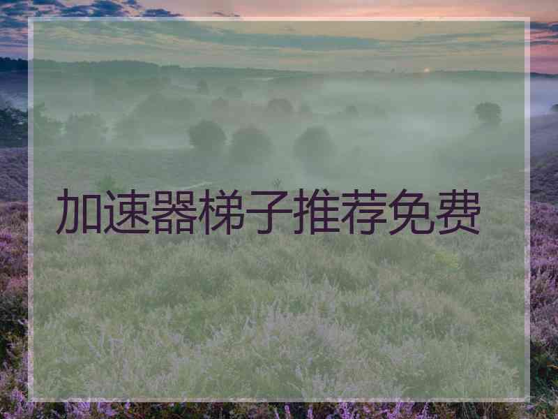 加速器梯子推荐免费