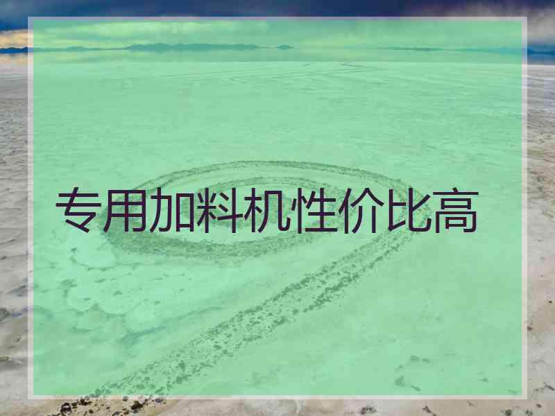 专用加料机性价比高