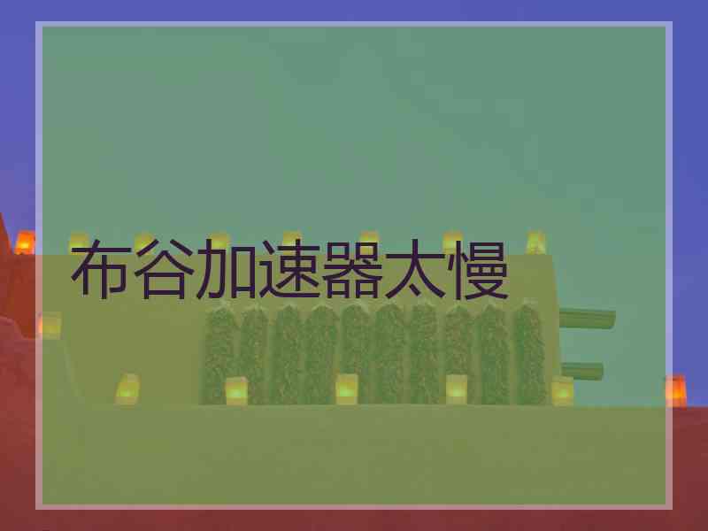 布谷加速器太慢