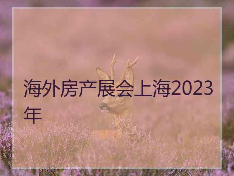 海外房产展会上海2023年