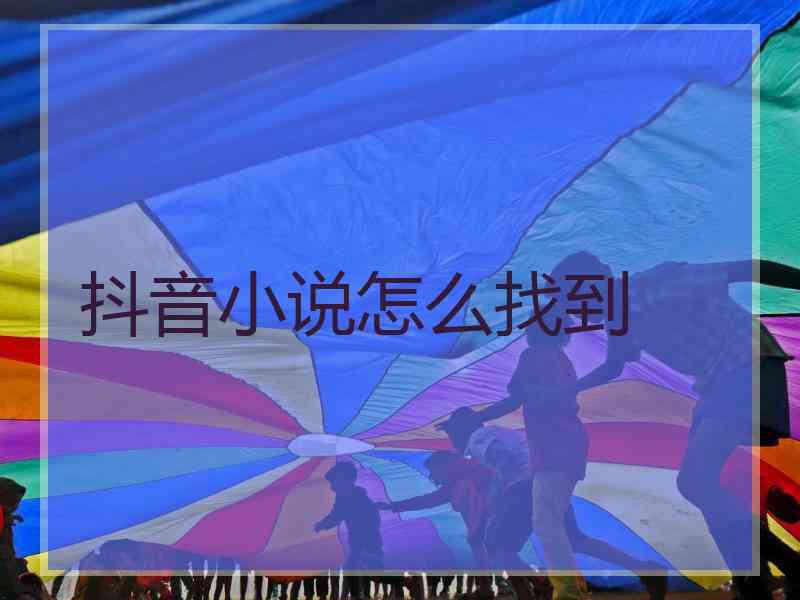 抖音小说怎么找到