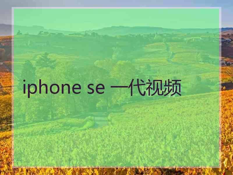 iphone se 一代视频