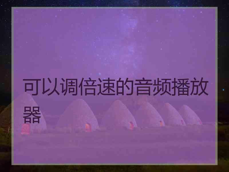 可以调倍速的音频播放器