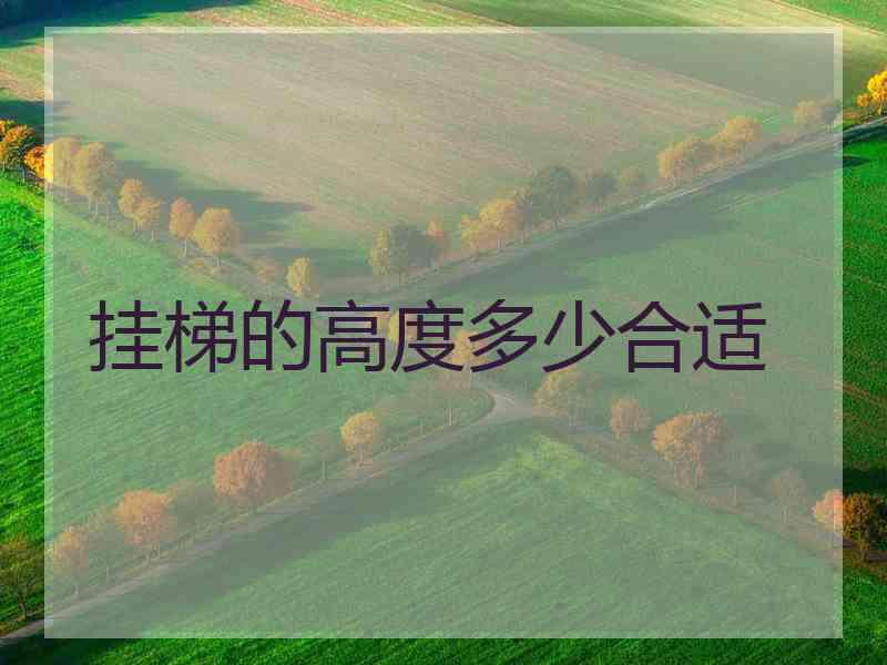挂梯的高度多少合适