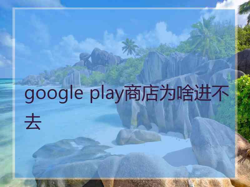 google play商店为啥进不去