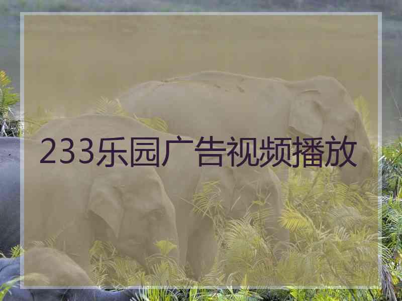 233乐园广告视频播放