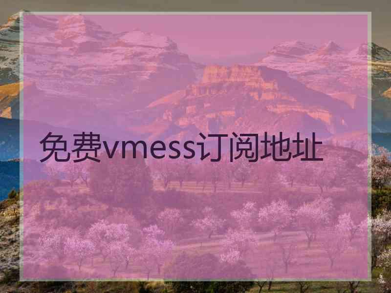 免费vmess订阅地址