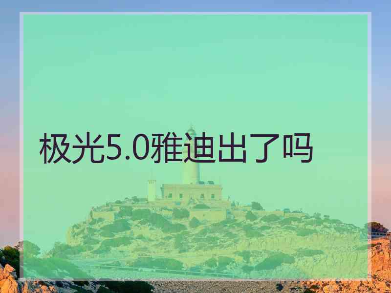 极光5.0雅迪出了吗
