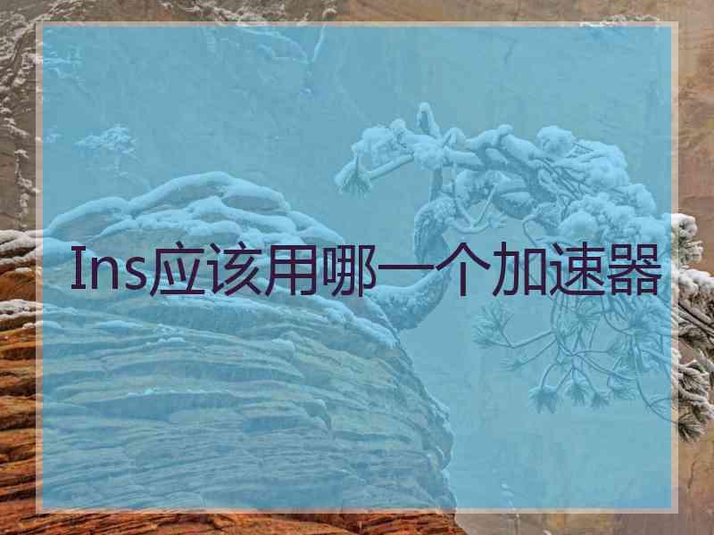 Ins应该用哪一个加速器