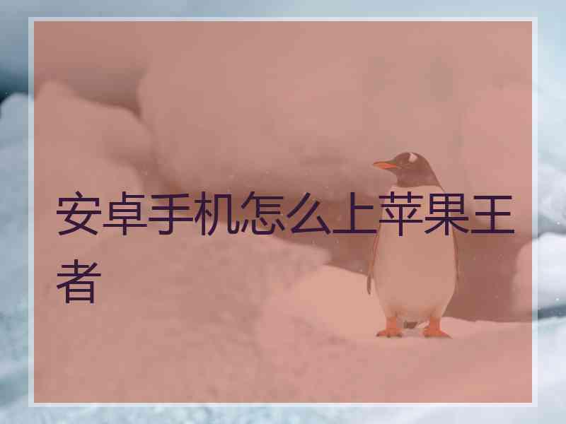 安卓手机怎么上苹果王者