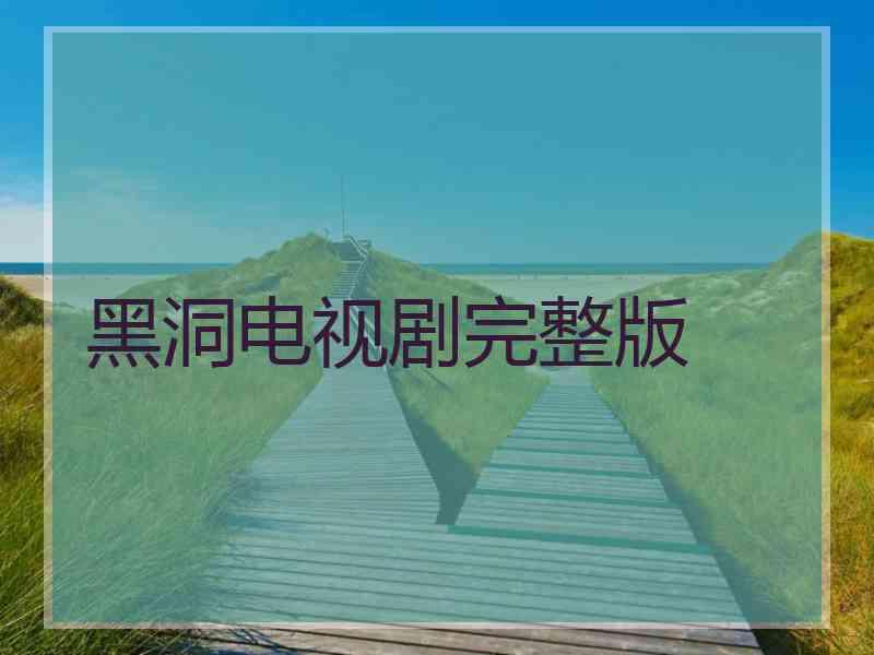黑洞电视剧完整版