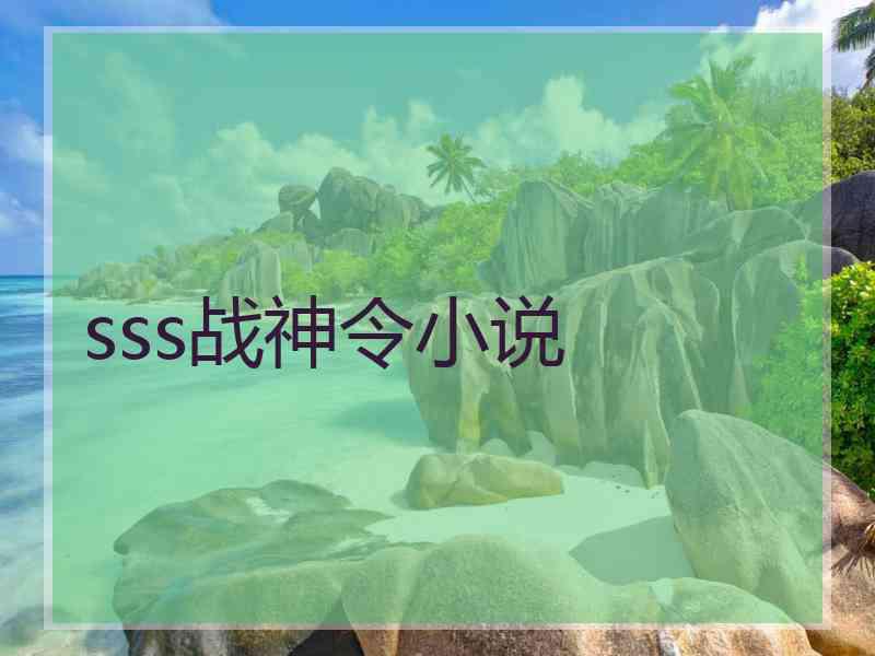 sss战神令小说
