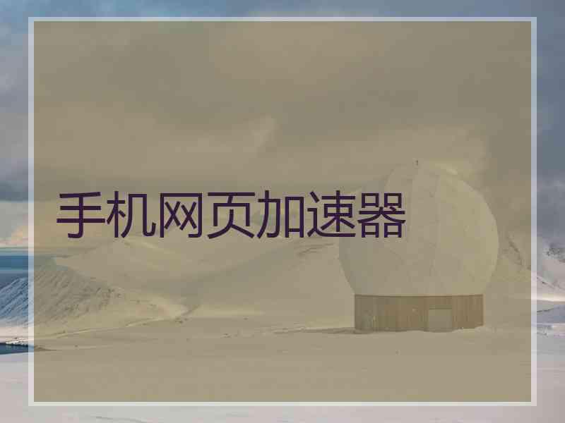 手机网页加速器