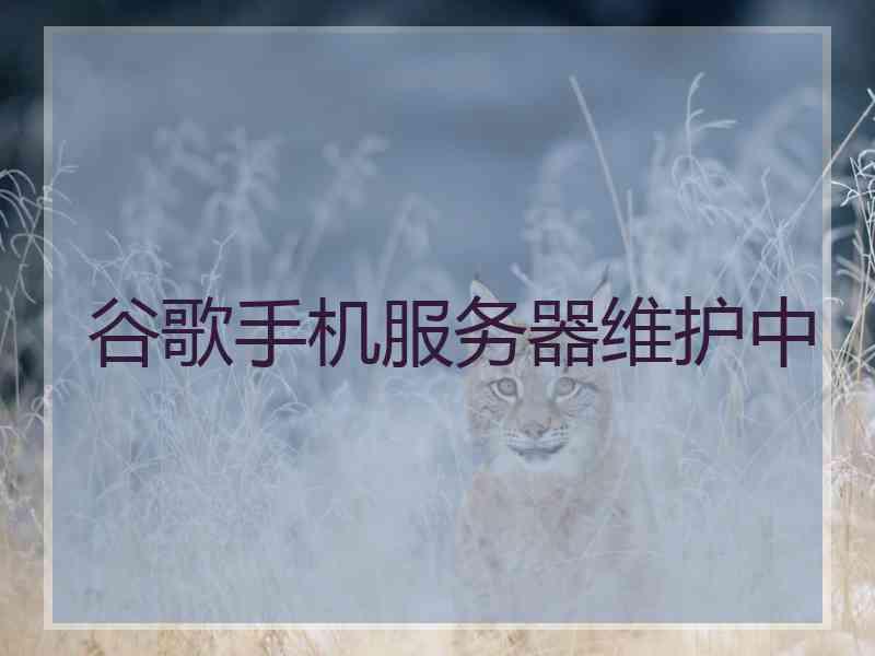 谷歌手机服务器维护中
