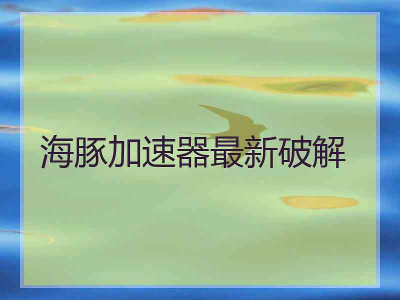 海豚加速器最新破解