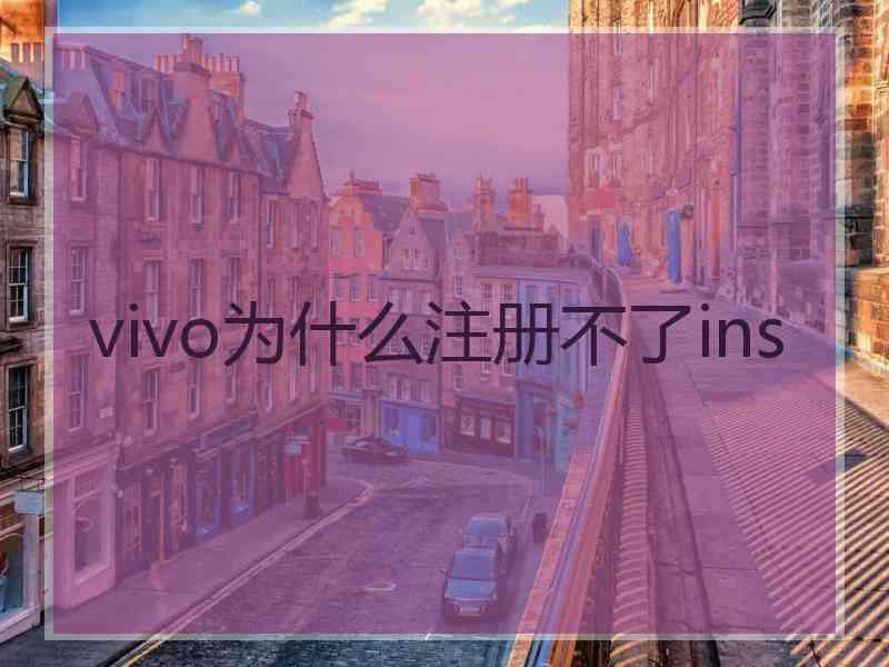 vivo为什么注册不了ins