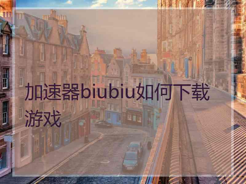 加速器biubiu如何下载游戏