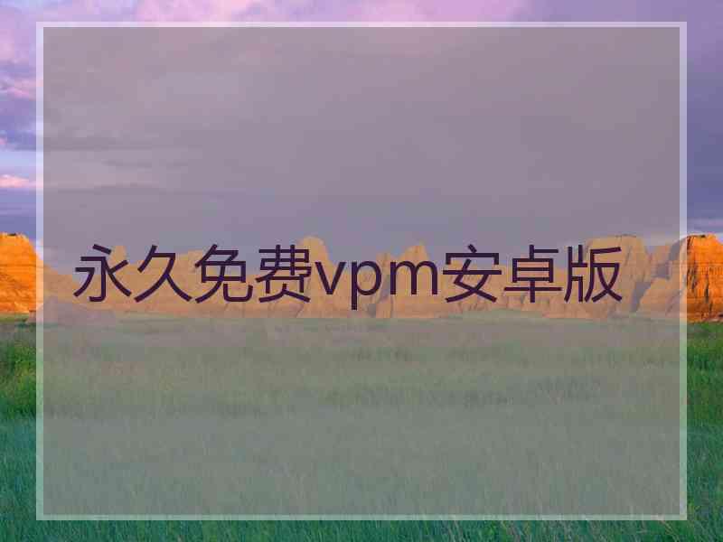 永久免费vpm安卓版