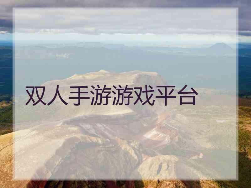 双人手游游戏平台