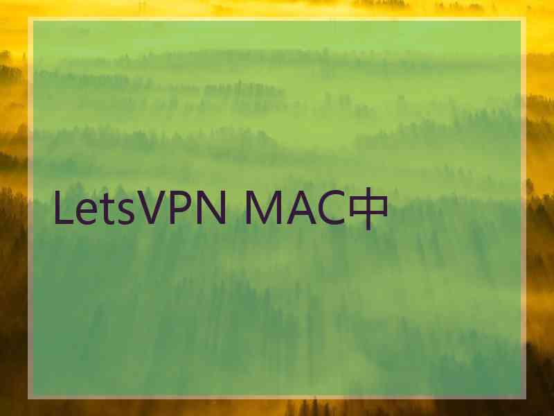 LetsVPN MAC中