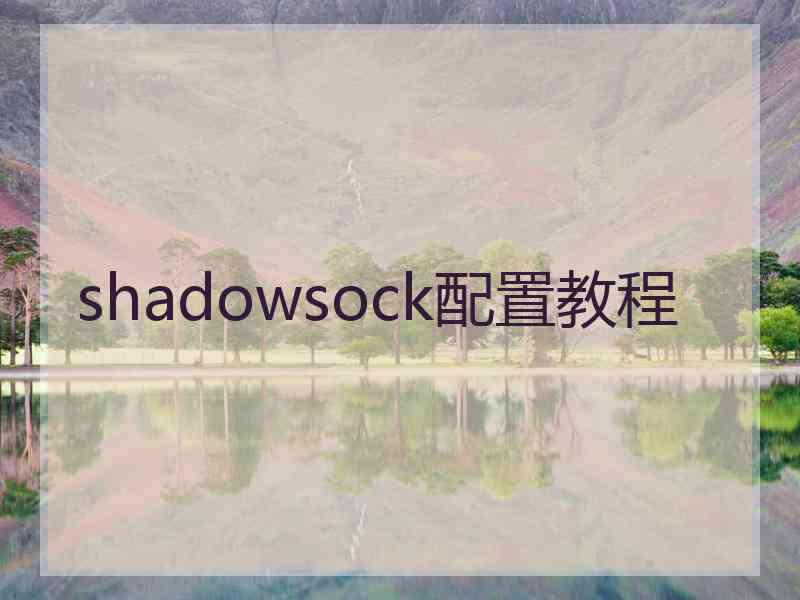shadowsock配置教程