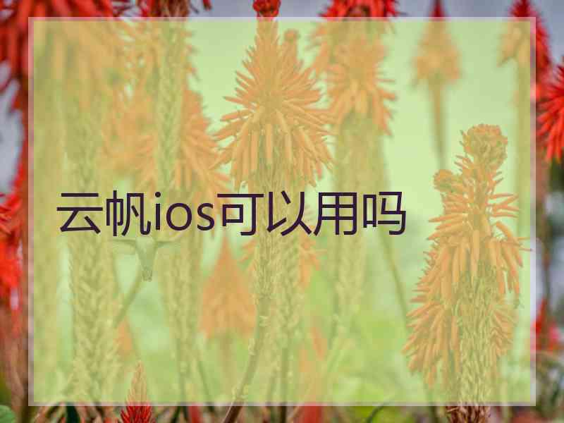 云帆ios可以用吗