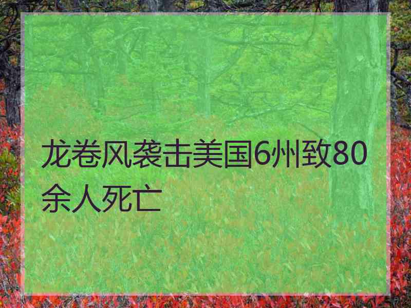 龙卷风袭击美国6州致80余人死亡