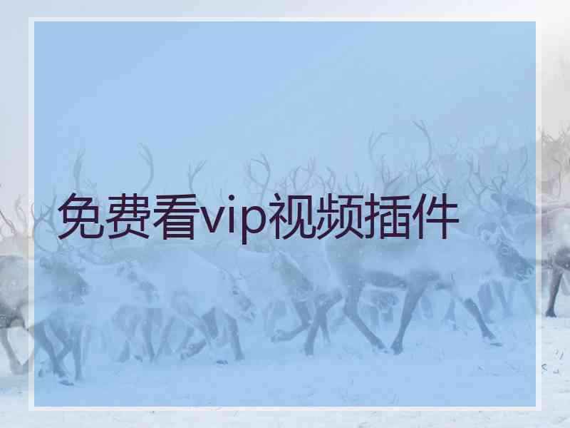 免费看vip视频插件