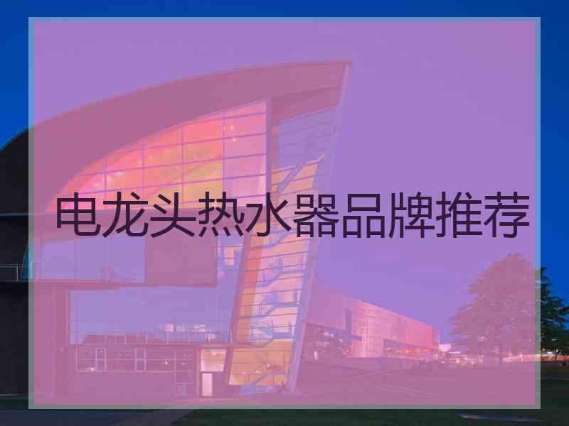 电龙头热水器品牌推荐