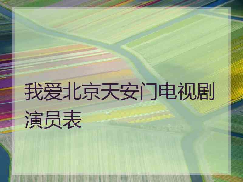 我爱北京天安门电视剧演员表