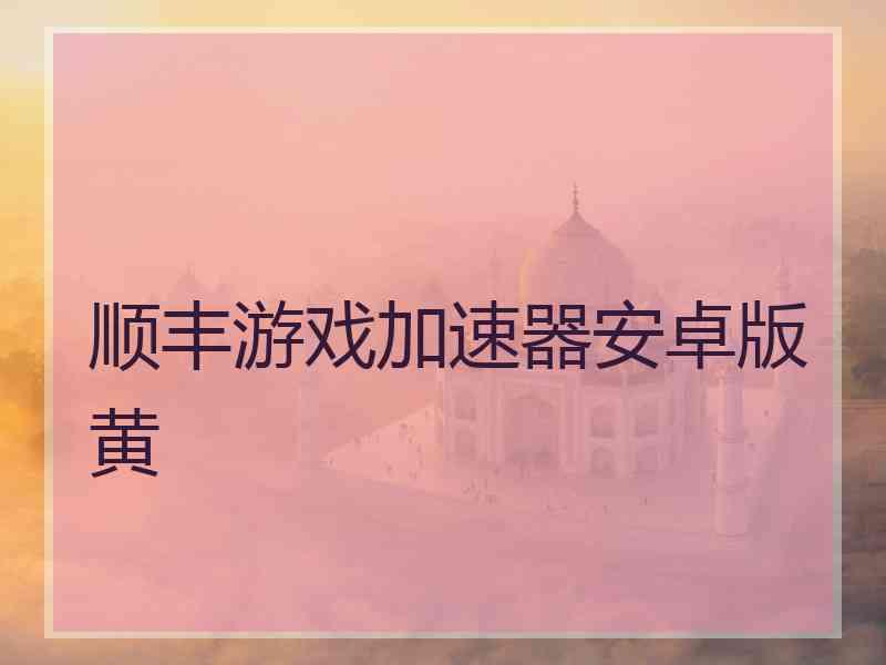 顺丰游戏加速器安卓版黄