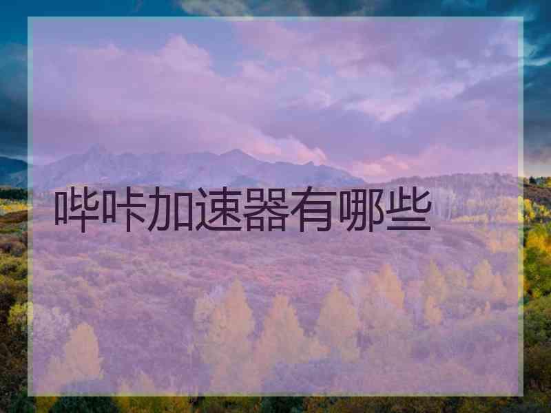 哔咔加速器有哪些