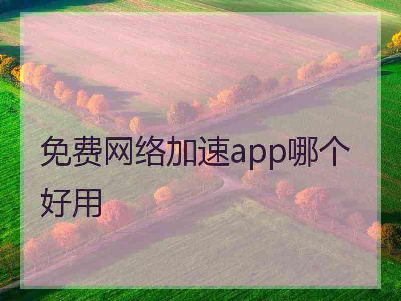 免费网络加速app哪个好用