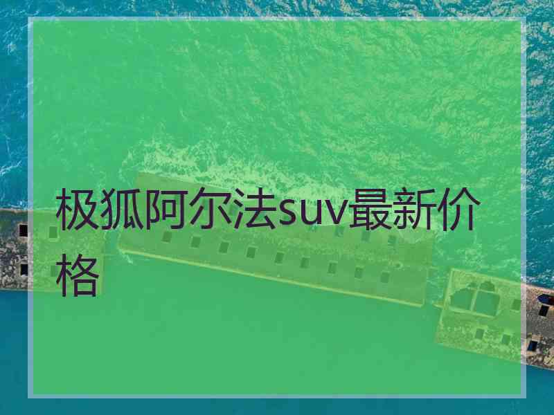 极狐阿尔法suv最新价格