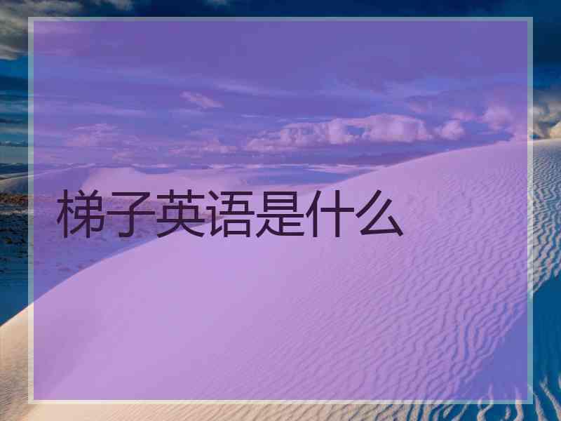 梯子英语是什么