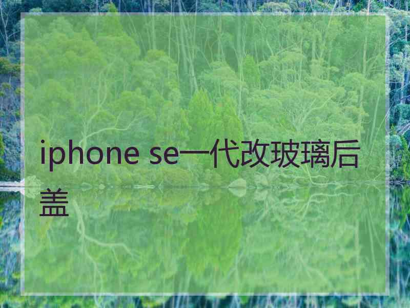 iphone se一代改玻璃后盖
