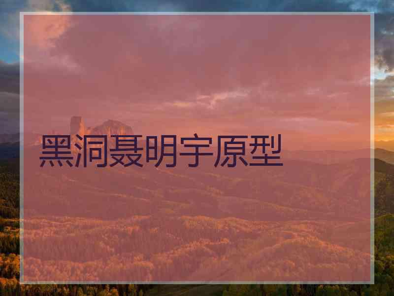 黑洞聂明宇原型