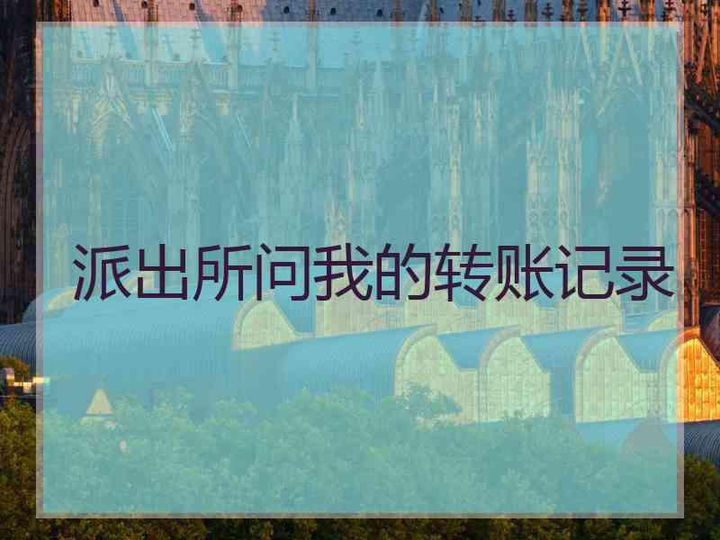 派出所问我的转账记录