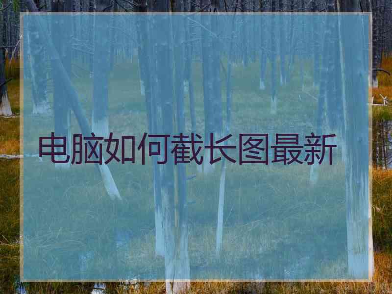 电脑如何截长图最新