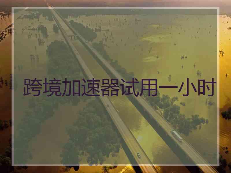 跨境加速器试用一小时