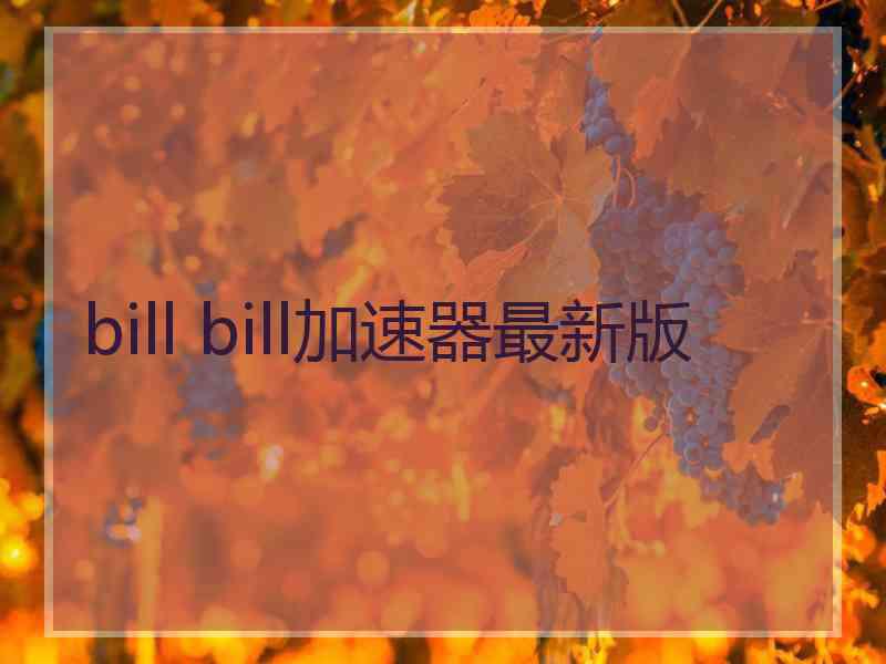 bill bill加速器最新版