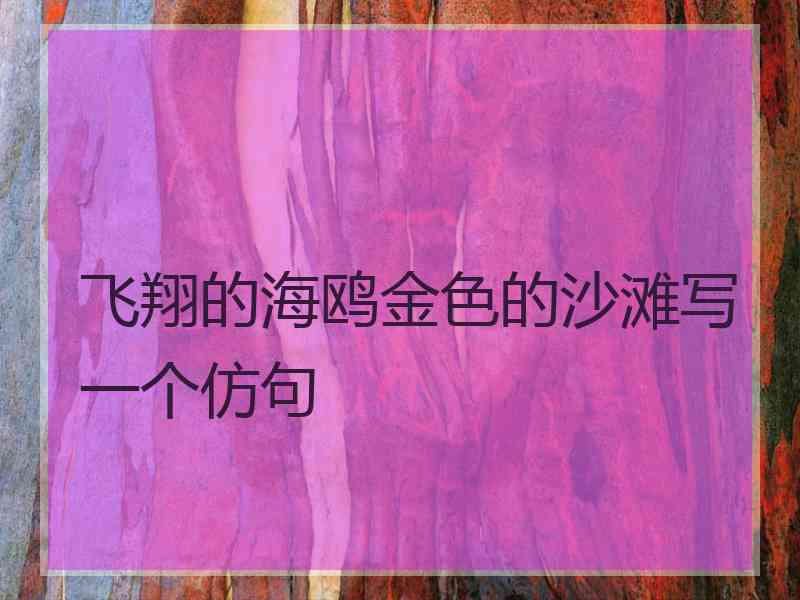 飞翔的海鸥金色的沙滩写一个仿句