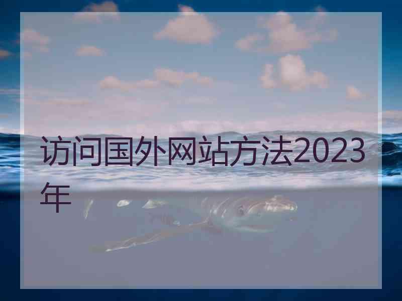 访问国外网站方法2023年