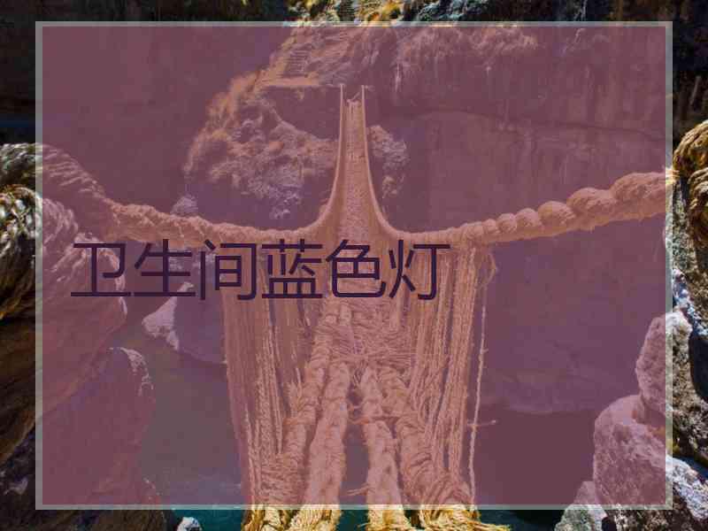 卫生间蓝色灯