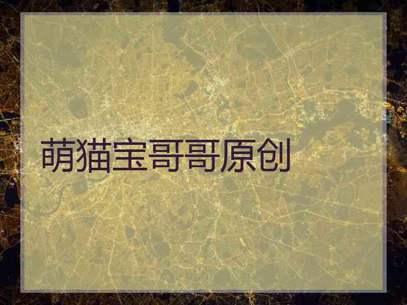 萌猫宝哥哥原创
