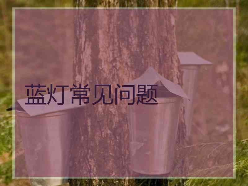 蓝灯常见问题
